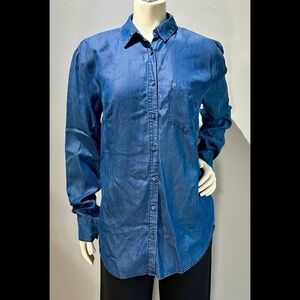 a new day Blue Denim Button-Down Shirt